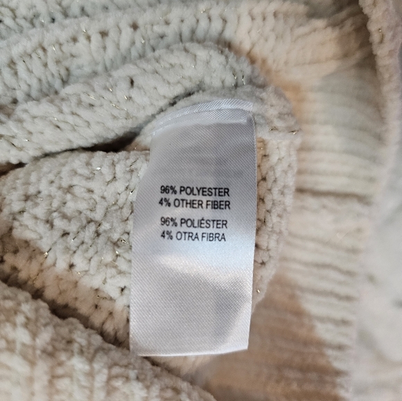 NWT Weatherproof Vintage Cream Chenille Knit Sweater Women’s Large - Picture 10 of 11